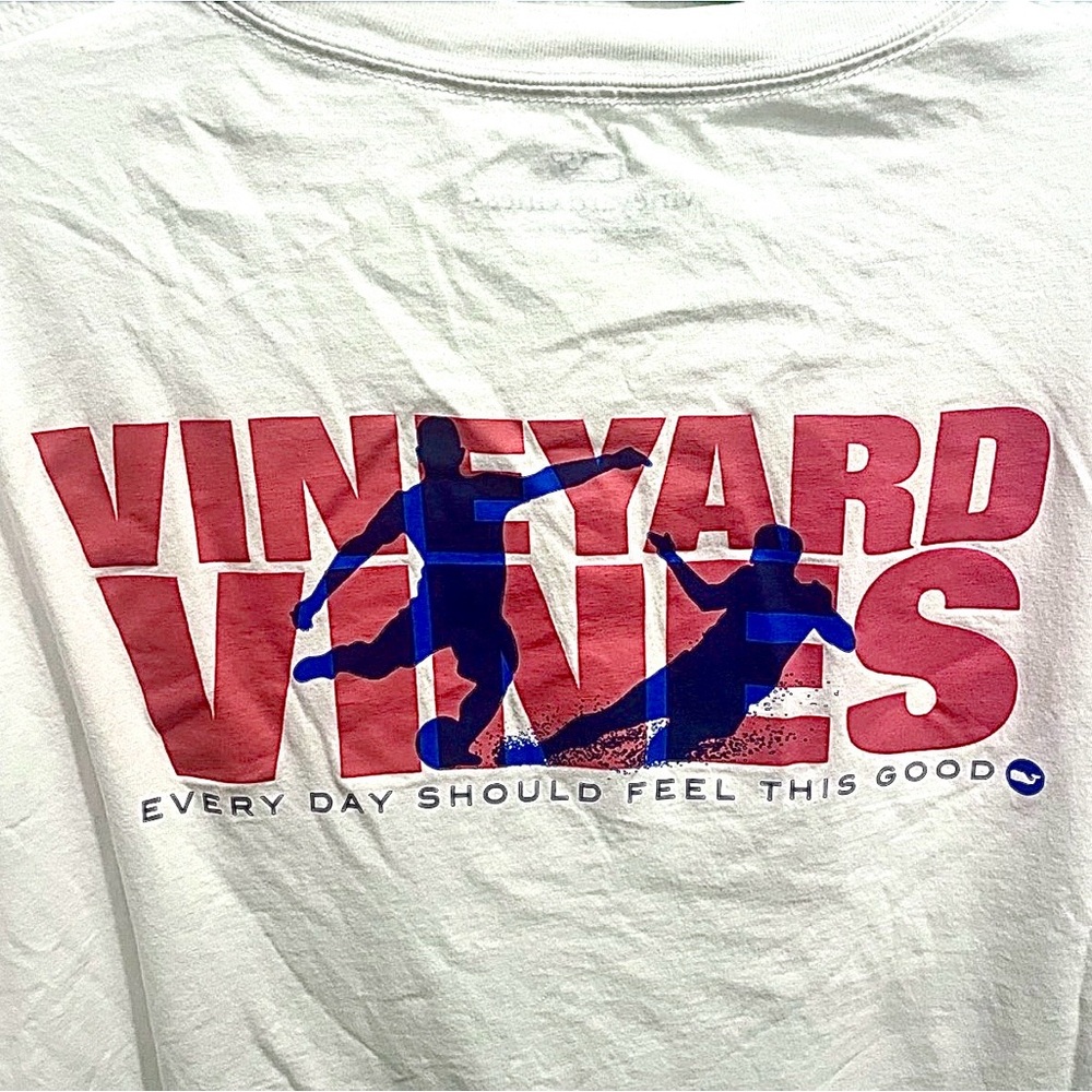 Vineyard Vines White and Red Graphic Tee - Picture 4 of 5